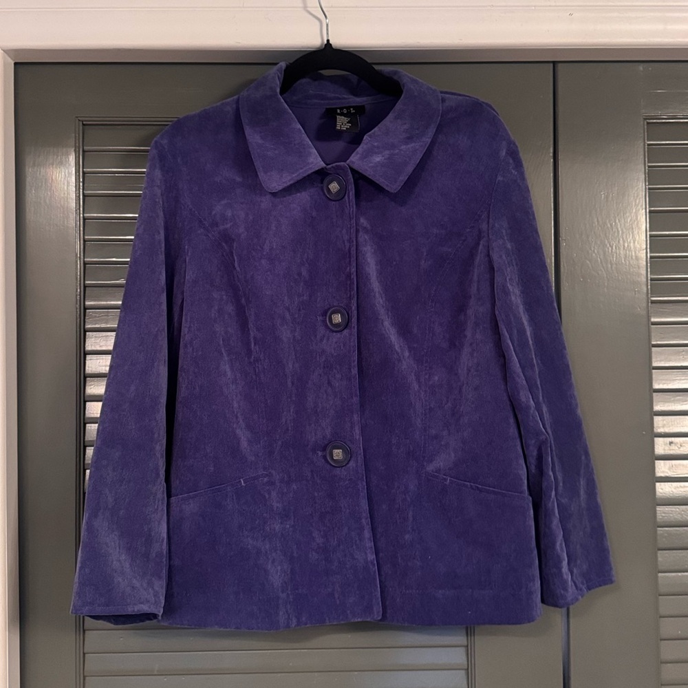 Vintage R.Q.T. Purple Corduroy Jacket